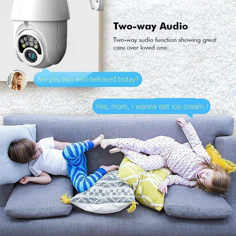 εξωτερικού χώρου Αδιάβροχη Ασύρματη IP WiFi/Ethernet Κάμερα FHD 1080p Pan/Tilt Εξωτερικού & Εσωτερικού χώρου με Νυχτερινή Λήψη, Tracking Ανιχνευτή Κίνησης, Ειδοποίηση στο Κινητό, Μικρόφωνο, Ηχείο (Ενδοεπικοινωνία Μωρού), Σειρήνα & Micro SD Baby Monitor, Pet Monitor, Θυροτηλεόραση
